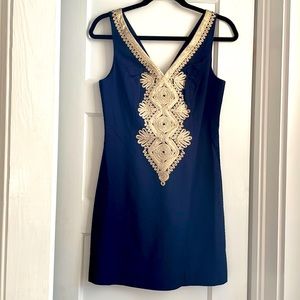 Lilly Pulitzer True Navy June Shift Dress Size 0 NWT